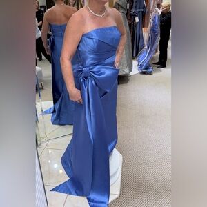 Gia Franco blue satin dress